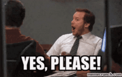 Man In Suit And Tie Saying Yes Please GIF
