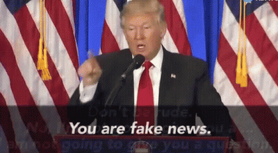 Man In Suit And Tie Saying You Are Fake News GIF