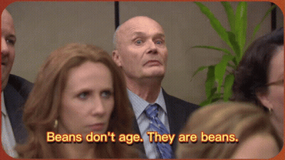 Man In Suit And Tie Says Beans Don't Age They Are Beans GIF