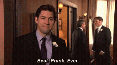 Man In Suit And Tie Says Best Prank Ever GIF