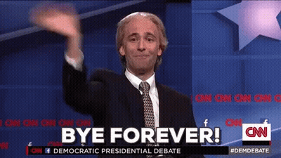 Man In Suit And Tie Says Bye Forever GIF