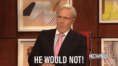 Man In Suit And Tie Says He Would Not On Meet The Press GIF