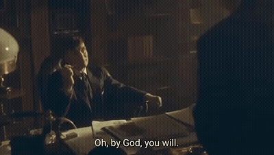Man In Suit And Tie Says Oh By God You Will GIF