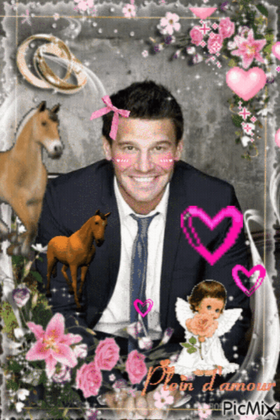 Man In Suit And Tie Says Plein D' Amour GIF