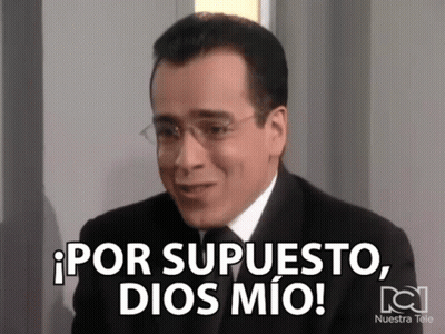 Man In Suit And Tie Says Por Supuesto Dios Mio GIF
