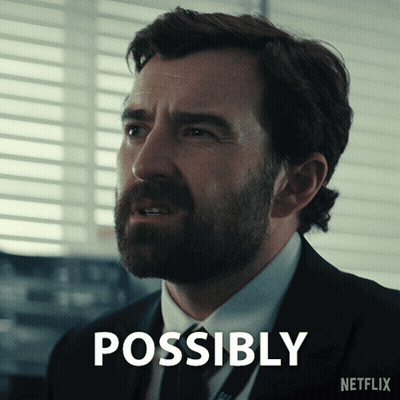Man In Suit And Tie Says Possibly On Netflix Ad GIF