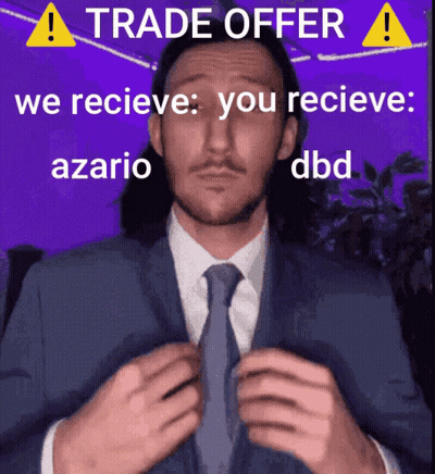 Man In Suit And Tie Says Trade Offer We Recieve You Recieve Azario And Dbd GIF