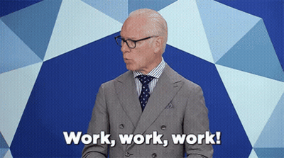 Man In Suit And Tie Says Work Work Work GIF