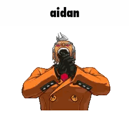 Man In Suit And Tie Screaming Aidan Sticker