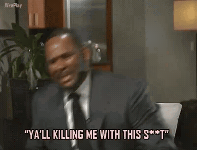 Man In Suit And Tie Screaming Pointing At Camera GIF