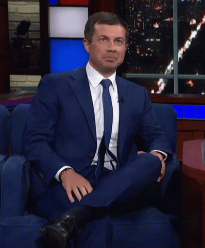 Man In Suit And Tie Sitting Cross-Legged GIF
