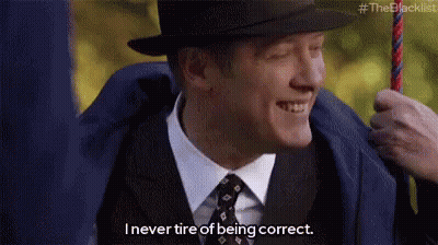 Man In Suit And Tie Sitting On Swing Says I Never Tire Of Being Correct GIF