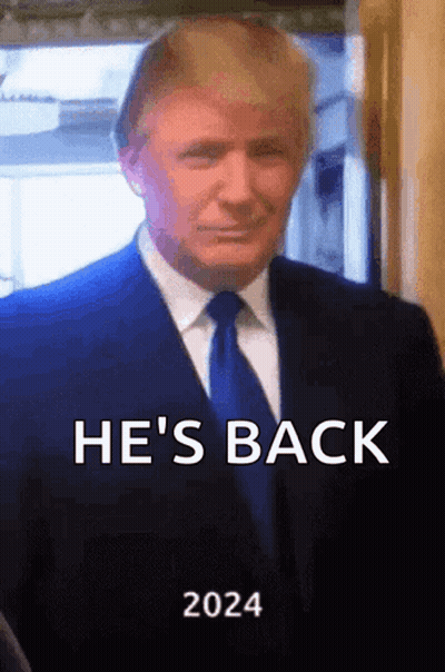 Man In Suit And Tie Smiling He's Back 2024 GIF
