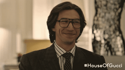 Man In Suit And Tie Smiling #House Of Gucci GIF