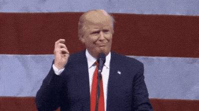 Man In Suit And Tie Speaking In Front Of American Flag GIF