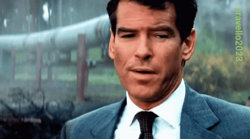 Man In Suit And Tie Standing By Pipe 2028 GIF