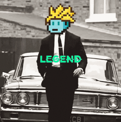 Man In Suit And Tie Standing In Front Of Legend Car GIF