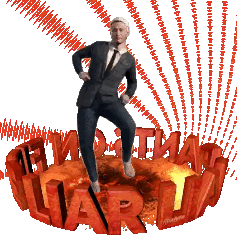 Man In Suit And Tie Standing On Liarl Sticker