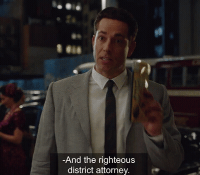 Man In Suit And Tie Talking About Righteous District Attorney GIF
