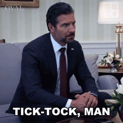 Man In Suit And Tie Tick-Tock Man GIF