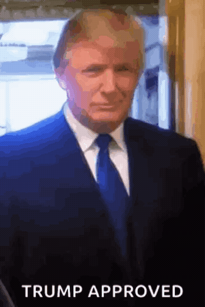 Man In Suit And Tie Trump Approved GIF