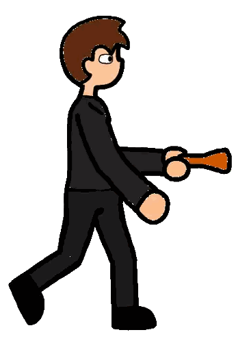 Man In Suit And Tie Walking Sticker