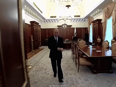 Man In Suit And Tie Walking Markus' World GIF