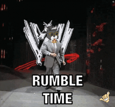 Man in Suit and Tie Walking Rumble Time