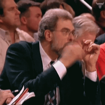 Man In Suit And Tie Watching Basketball Game GIF