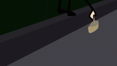 Man In Suit And Tie Watching Skull On Screen GIF