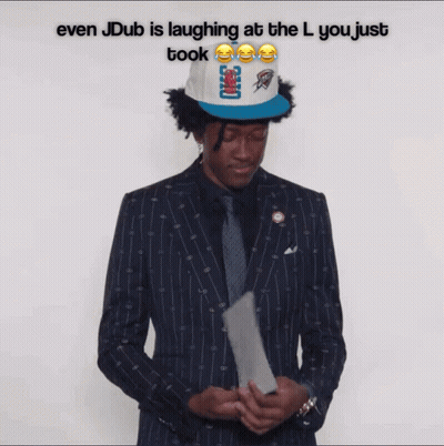 Man In Suit And Tie Wearing Hat Saying Jdub GIF