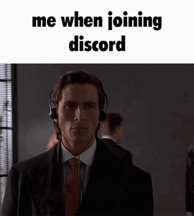 Man In Suit And Tie Wearing Headphones Saying Me When Joining Discord GIF
