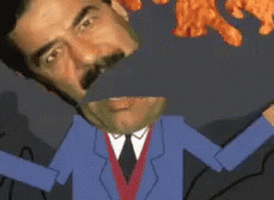 Man In Suit And Tie With Cat Behind GIF