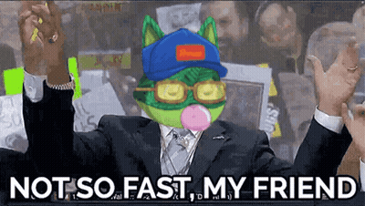 Man In Suit And Tie With Cat Blowing Bubble GIF