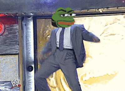 Man In Suit And Tie With Frog Head GIF