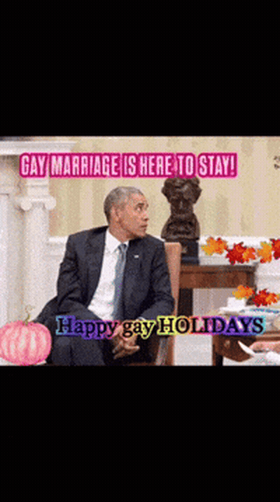 Man In Suit And Tie With Gay Marriage Is Here To Stay GIF