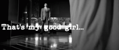 Man In Suit And Tie With Good Girl Text GIF