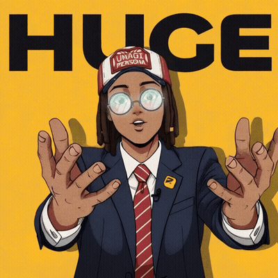 Man In Suit And Tie With Huge GIF