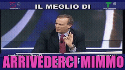 Man In Suit And Tie With Il Meglio Di Arrivederci Mimmo GIF