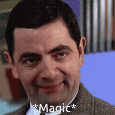 Man In Suit And Tie With Magic Face GIF