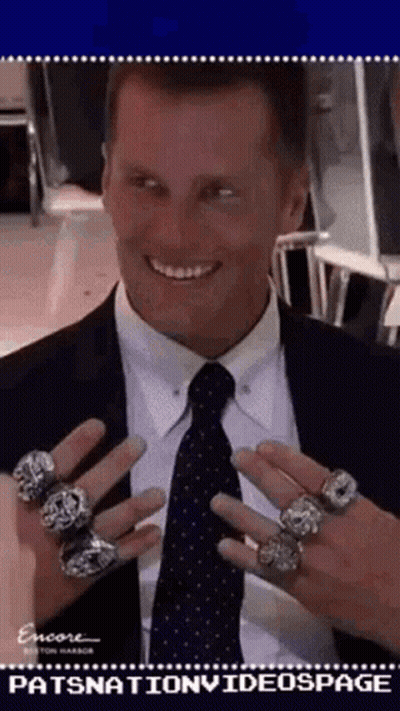 Man In Suit And Tie With Many Rings GIF