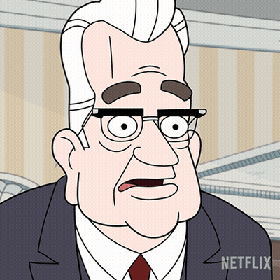 Man In Suit And Tie With Netflix Logo GIF