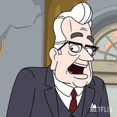 Man In Suit And Tie With Netflix Logo GIF