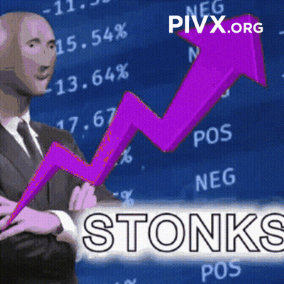 Man In Suit And Tie With Purple Arrow Stonks GIF