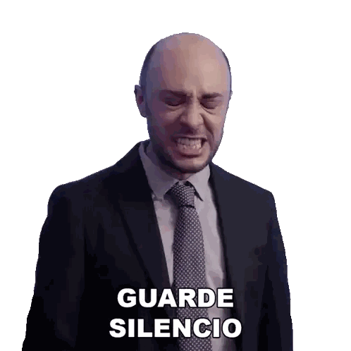 Man In Suit And Tie With Que No Estoy Hablando Sticker