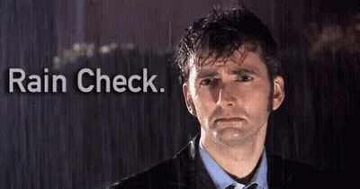 Man In Suit And Tie With Rain Check GIF
