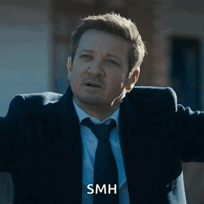 Man In Suit And Tie With SMH On Face GIF