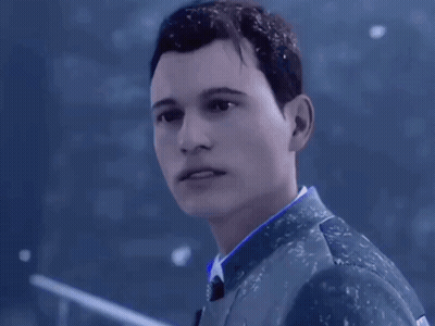 Man In Suit And Tie With Snow GIF