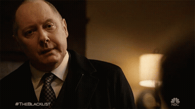 Man In Suit And Tie With #Theblacklist GIF