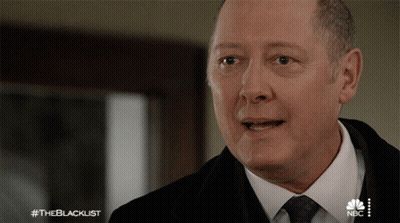 Man In Suit And Tie With #Theblacklist GIF